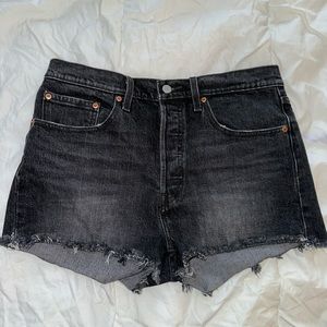 LEVI'S 501 Shorts Women's Size 32 Black Denim